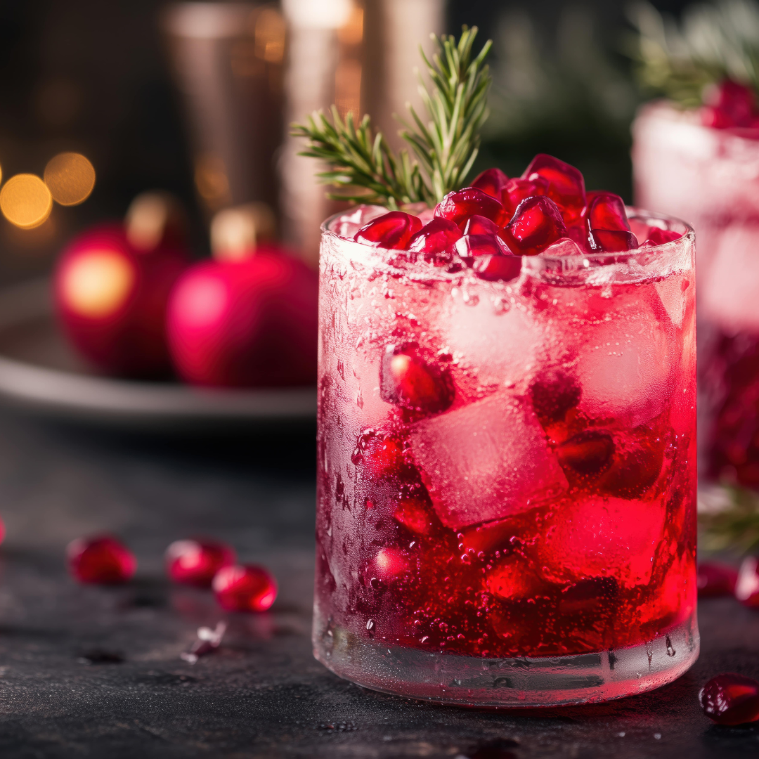 Frosted Cranberry Sprig Mocktail
